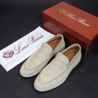 Лофери Loro Piana РЕПТИЛІЯ натуральна замш БЕЖ Lof001