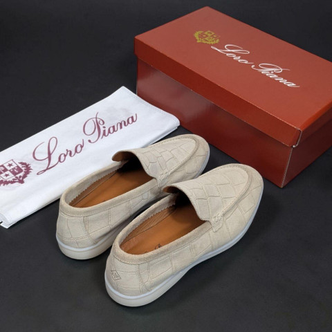 Лофери Loro Piana РЕПТИЛІЯ натуральна замш БЕЖ Lof001