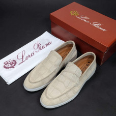 Лофери Loro Piana РЕПТИЛІЯ натуральна замш БЕЖ Lof001