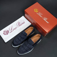 Лофери Loro Piana РЕПТИЛІЯ натуральна замш СИНІЙ Lof001