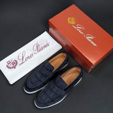 Лофери Loro Piana РЕПТИЛІЯ натуральна замш СИНІЙ Lof001