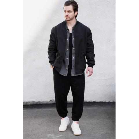 Чоловічі Легкі Трикотажні Демісезонні Спортивні Штани Джогери Without Runer Black