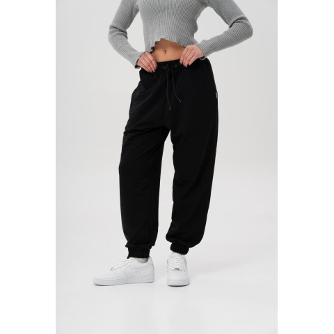 Жіночі Легкі Трикотажні Демісезонні Спортивні Штани Джогери Without Runer Black