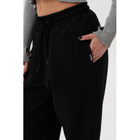 Жіночі Легкі Трикотажні Демісезонні Спортивні Штани Джогери Without Runer Black