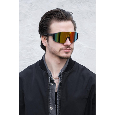 Чоловічі Стильні Сонцезахисні Поляризаційні Окуляри Without Visor Black&Yellow