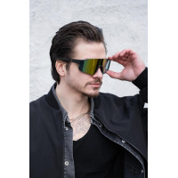 Чоловічі Стильні Сонцезахисні Поляризаційні Окуляри Without Visor Black&Yellow