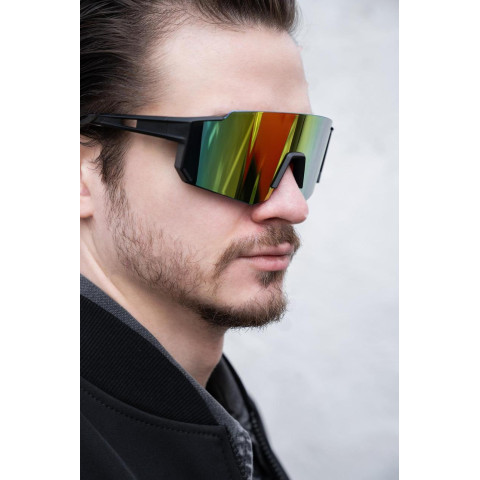 Чоловічі Стильні Сонцезахисні Поляризаційні Окуляри Without Visor Black&Yellow