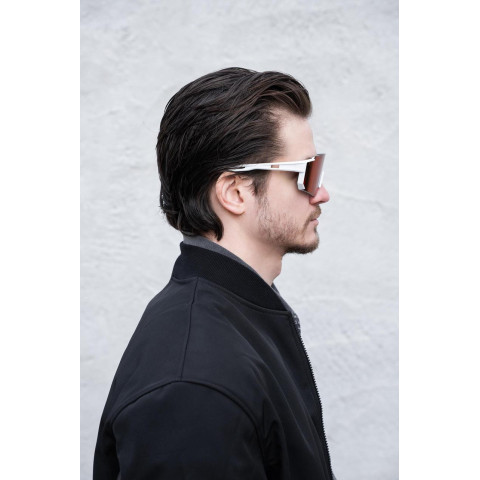 Чоловічі Стильні Сонцезахисні Поляризаційні Окуляри Without Visor White&Purple