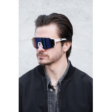 Чоловічі Стильні Сонцезахисні Поляризаційні Окуляри Without Visor White&Purple