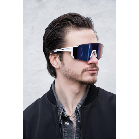 Чоловічі Стильні Сонцезахисні Поляризаційні Окуляри Without Visor White&Purple