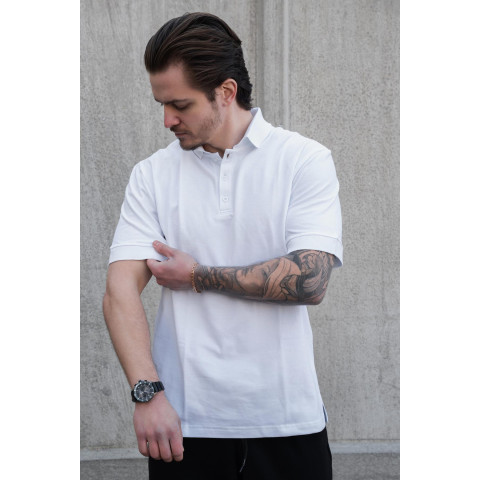 Мужская футболка Поло С Пуговицами Тенниска Without Polo White