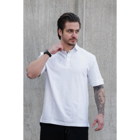 Мужская футболка Поло С Пуговицами Тенниска Without Polo White