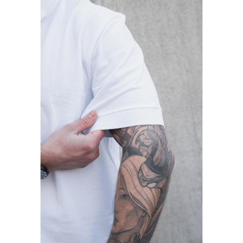 Мужская футболка Поло С Пуговицами Тенниска Without Polo White