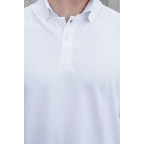 Мужская футболка Поло С Пуговицами Тенниска Without Polo White