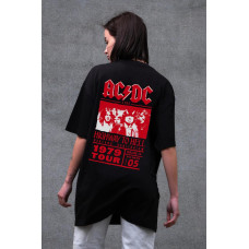 Жіноча Оверсайз Футболка Without З Принтом ACDC Black