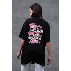 Жіноча Оверсайз Футболка Without З Принтом Amor Black