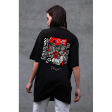 Жіноча Оверсайз Футболка Without З Принтом Cristiano Black