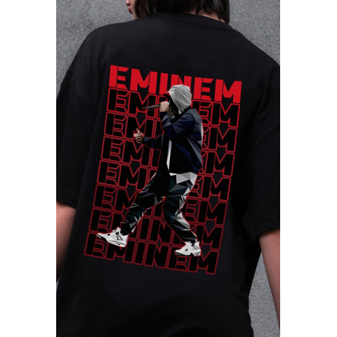 Жіноча Оверсайз Футболка Without З Принтом Eminem Black