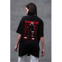 Жіноча Оверсайз Футболка Without З Принтом Eminem Black