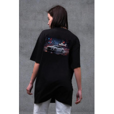 Жіноча Оверсайз Футболка Without З Принтом Gray Audi Black