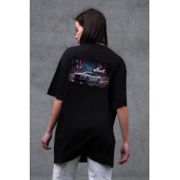 Жіноча Оверсайз Футболка Without З Принтом Gray Audi Black