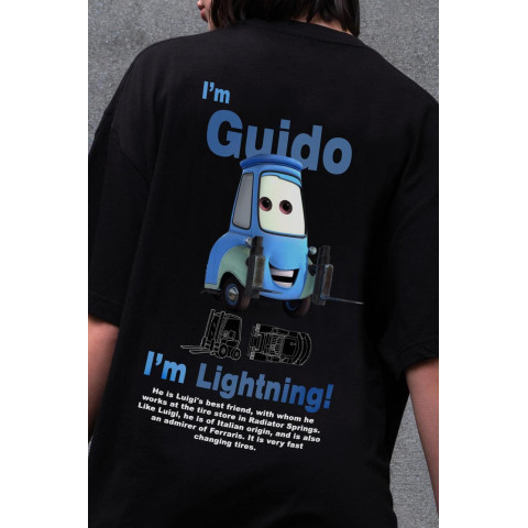 Жіноча Оверсайз Футболка Without З Принтом Guido Black