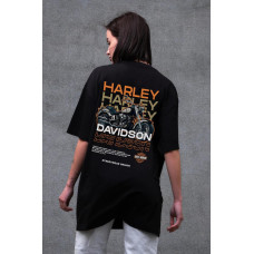 Жіноча Оверсайз Футболка Without З Принтом Harley Black