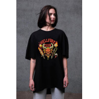 Жіноча Оверсайз Футболка Without З Принтом Hellfire Club Black