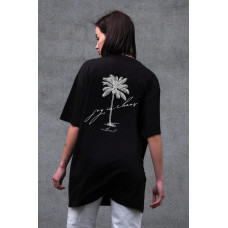 Жіноча Оверсайз Футболка Without З Принтом Joy Palma Black