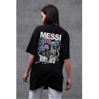 Жіноча Оверсайз Футболка Without З Принтом Messi Black