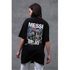 Жіноча Оверсайз Футболка Without З Принтом Messi Black