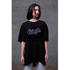 Жіноча Оверсайз Футболка Without З Принтом Milfa Black