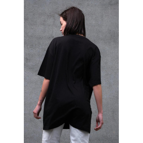 Жіноча Оверсайз Футболка Without З Принтом Milfa Black