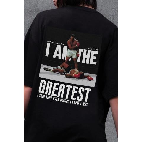 Жіноча Оверсайз Футболка Without З Принтом Muhammad Ali Black