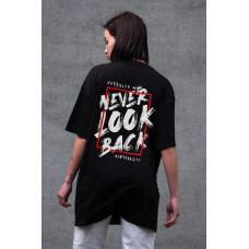 Жіноча Оверсайз Футболка Without З Принтом Never Look Black
