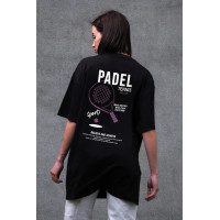 Жіноча Оверсайз Футболка Without З Принтом Padel Tennis Black