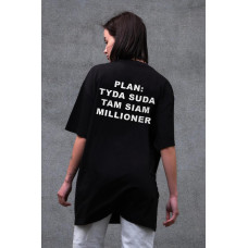 Жіноча Оверсайз Футболка Without З Принтом Plan Black