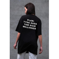 Жіноча Оверсайз Футболка Without З Принтом Plan Black