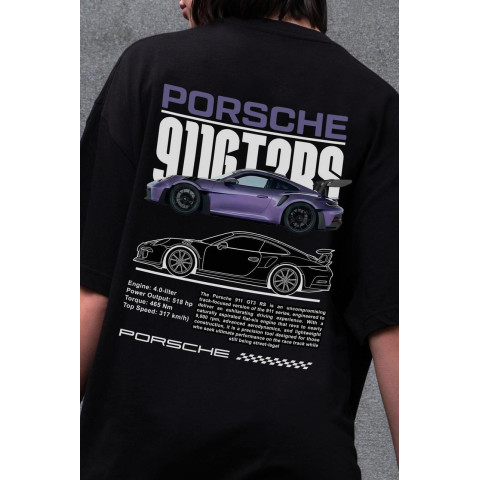 Жіноча Оверсайз Футболка Without З Принтом Porsche Black