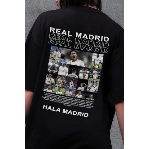 Жіноча Оверсайз Футболка Without З Принтом Real Madrid Black