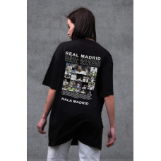 Жіноча Оверсайз Футболка Without З Принтом Real Madrid Black