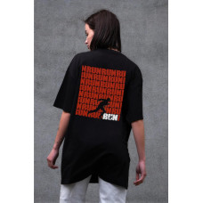 Жіноча Оверсайз Футболка Without З Принтом Run Black