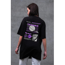 Жіноча Оверсайз Футболка Without З Принтом Saturn Black