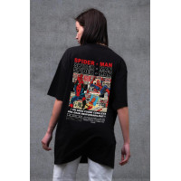 Жіноча Оверсайз Футболка Without З Принтом Spider-Man Black