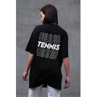 Жіноча Оверсайз Футболка Without З Принтом Tennis Black