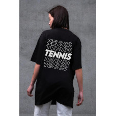 Жіноча Оверсайз Футболка Without З Принтом Tennis Black