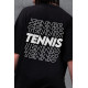 Жіноча Оверсайз Футболка Without З Принтом Tennis Black