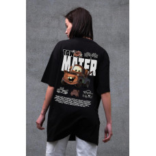 Жіноча Оверсайз Футболка Without З Принтом Tow Mater Black