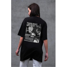 Жіноча Оверсайз Футболка Without З Принтом Travis Black