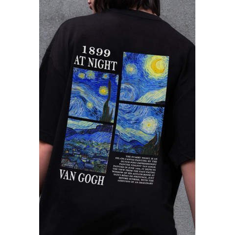 Жіноча Оверсайз Футболка Without З Принтом Van Gogh Black